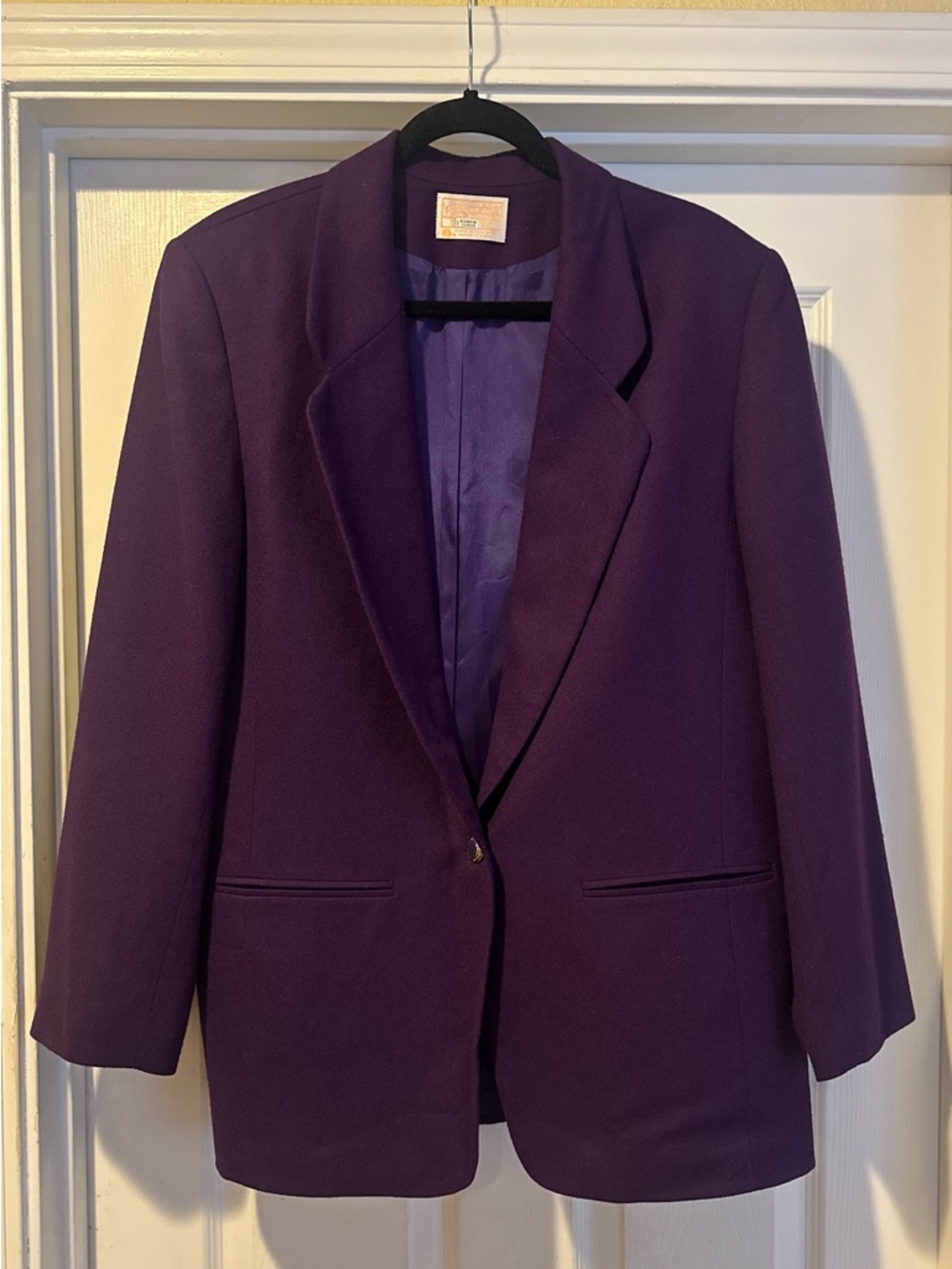 Vintage Women’s Pendleton Wool Vintage
Purple Blazer Preppy 90’s Careerwear 16.